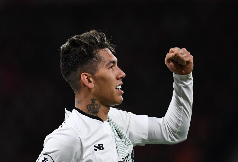 Roberto Firmino in action for Liverpool.