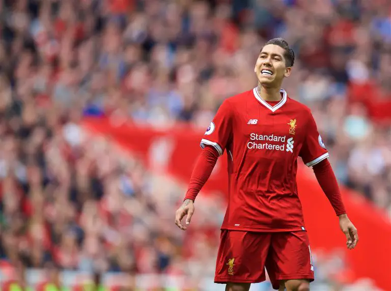 Roberto Firmino in action for Liverpool.