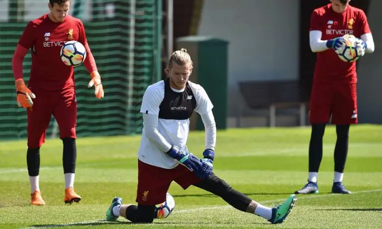 Loris Karius Liverpool training