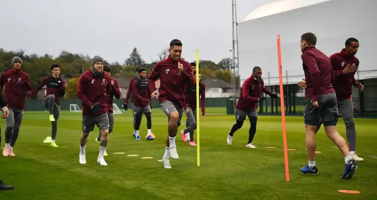 Liverpool team training