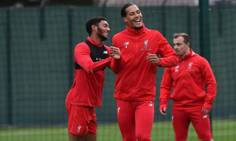 Virgil van Dijk & Joe Gomez of Liverpool