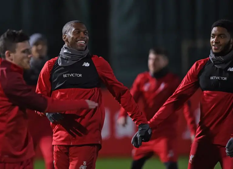 Daniel Sturridge Joe Gomez Liverpool training