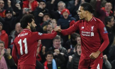 Mohamed Salah and Virgil van Dijk of Liverpool