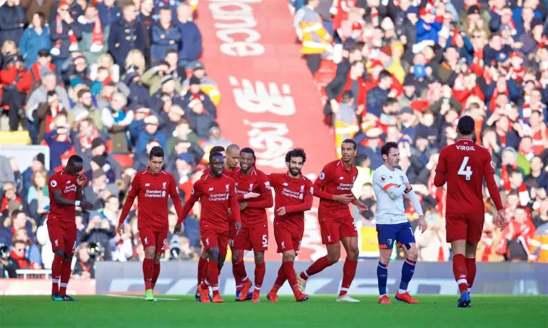 Liverpool against Bournemouth