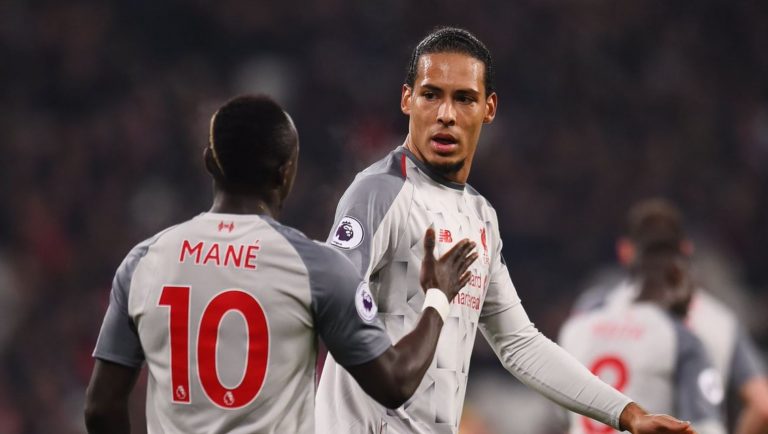 Sadio Mane and Virgil van Dijk against West Ham.