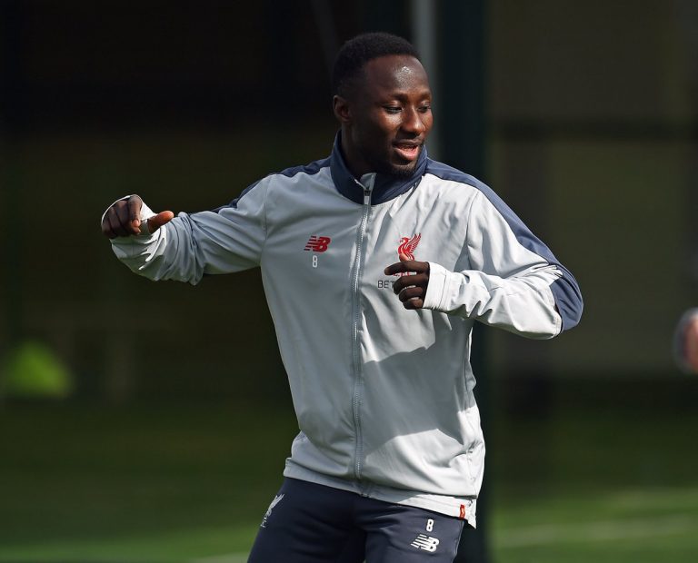 Naby Keita in training for LFC.