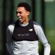 Trent Alexander-Arnold in training for Liverpool.