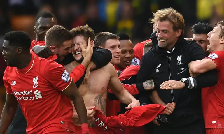 Jurgen Klopp and Liverpool players