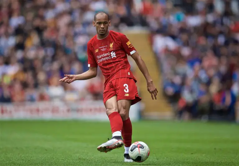 Liverpool star Fabinho faces two-game suspension if he is booked against Nottingham Forest.