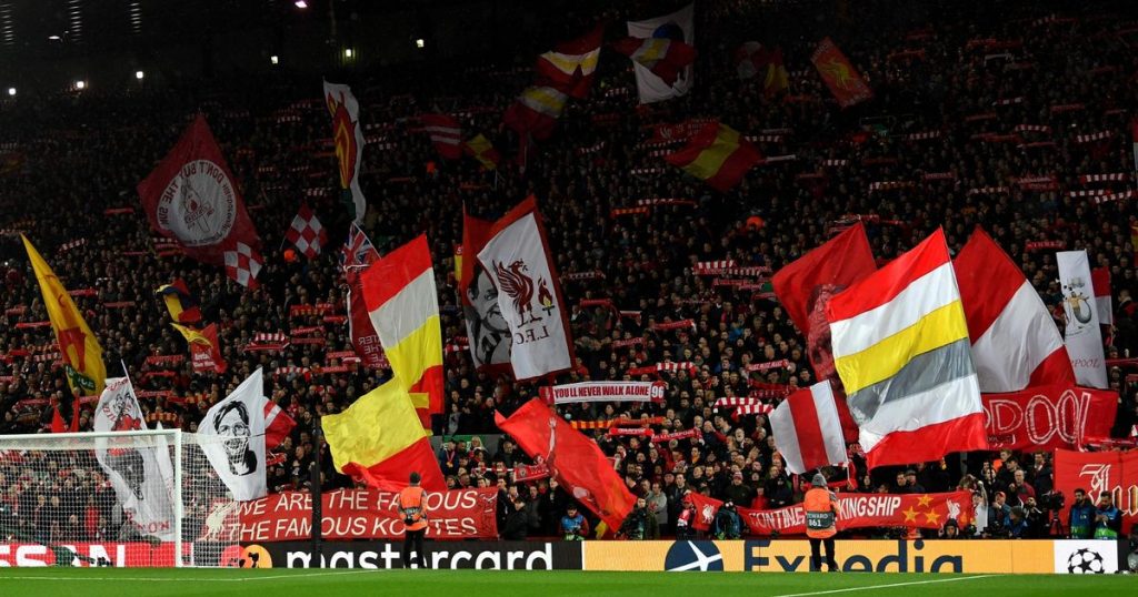 Around 3000 travellng fans were in attendance at Anfield