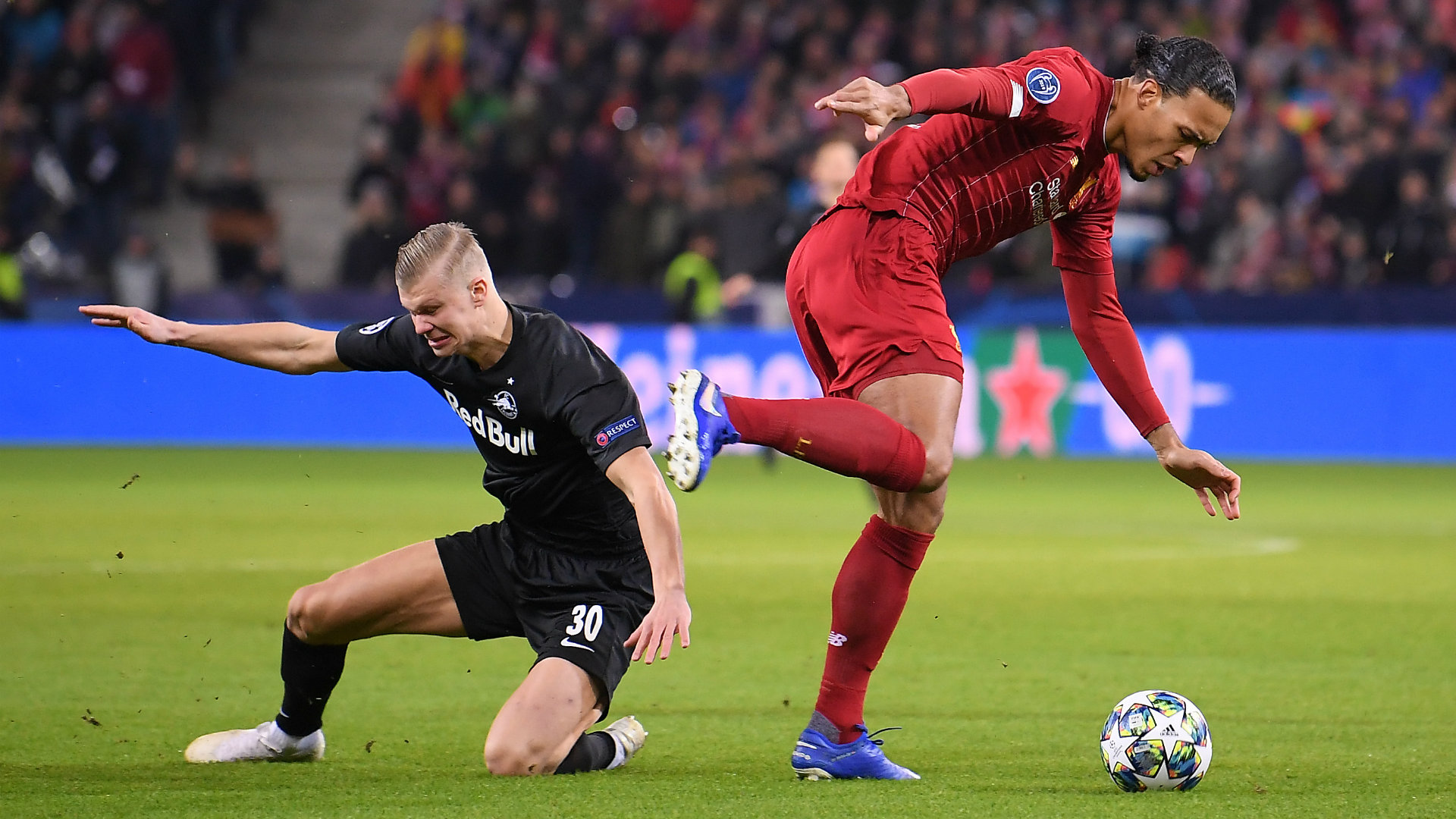 Erling Braut Haaland in action against Liverpool. (GETTY Images)
