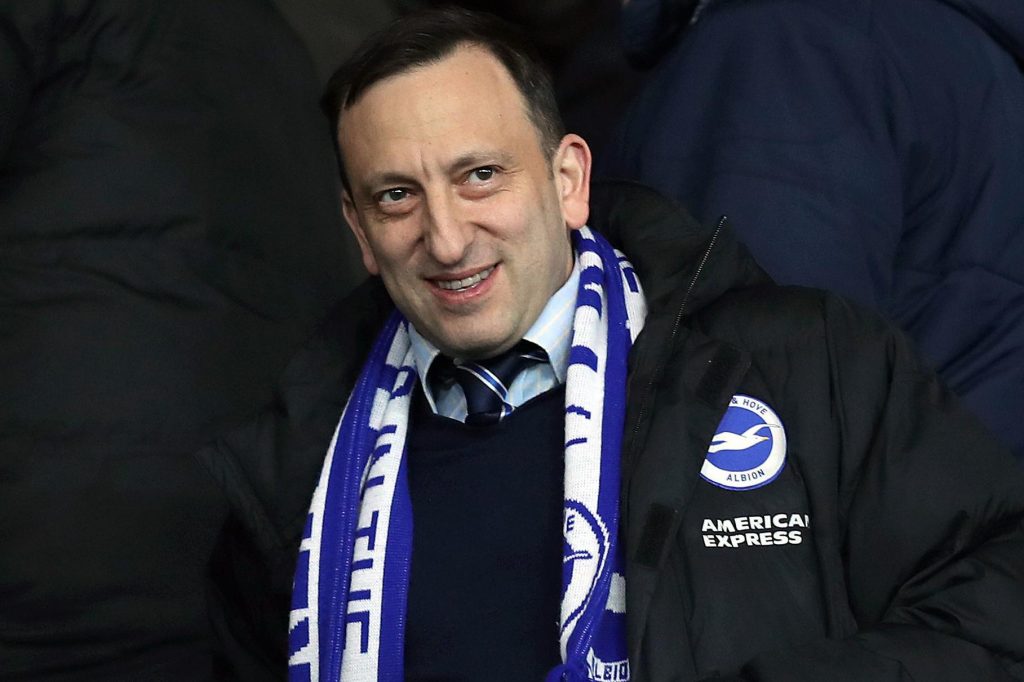 Tony Bloom has backed Liverpool for the title