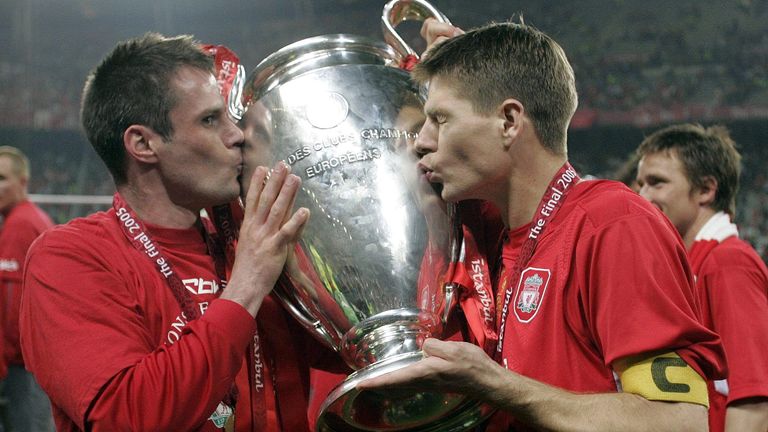 Steven Gerrard led Liverpool to UCL glory in 2005