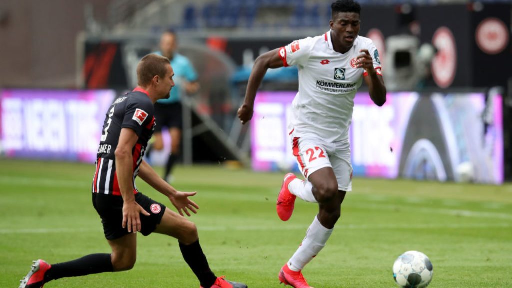 Taiwo Awoniyi (R) spent the last season on loan at Mainz (Getty Images)