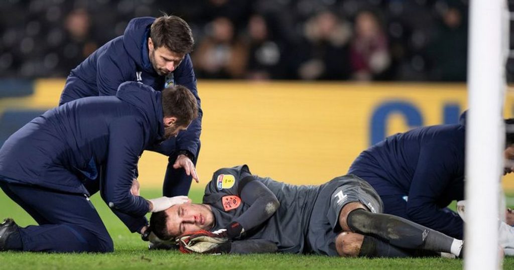 Grabara suffered a serious head injury while on loan at Huddersfield (Getty Images)