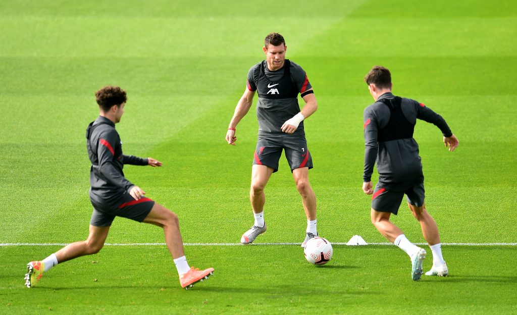James Milner the ideal role model for Liverpool's young guns (Twitter/LFC)