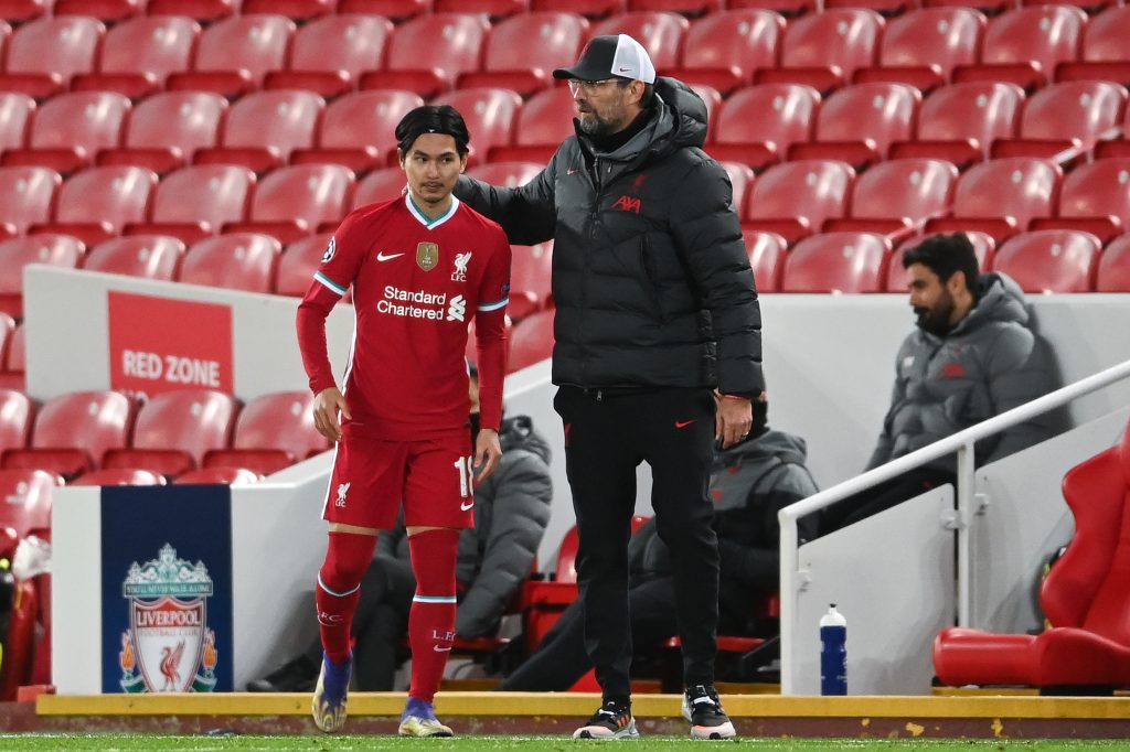 Takumi Minamino impressed Liverpool manager Jurgen Klopp with his display against Shrewsbury Town