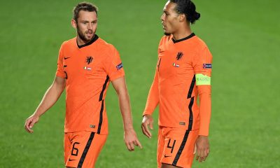 Stefan de Vrij with Liverpool centre-back Virgil van Dijk in the Netherlands national team. (image Images)