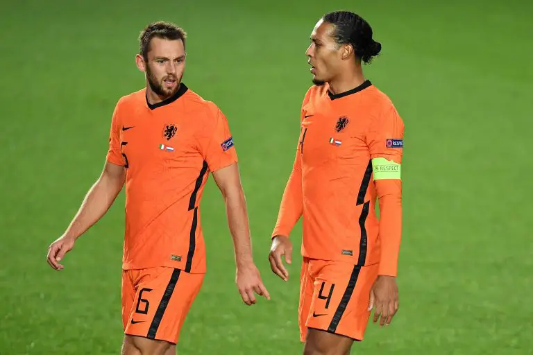 Stefan de Vrij with Liverpool centre-back Virgil van Dijk in the Netherlands national team. (image Images)