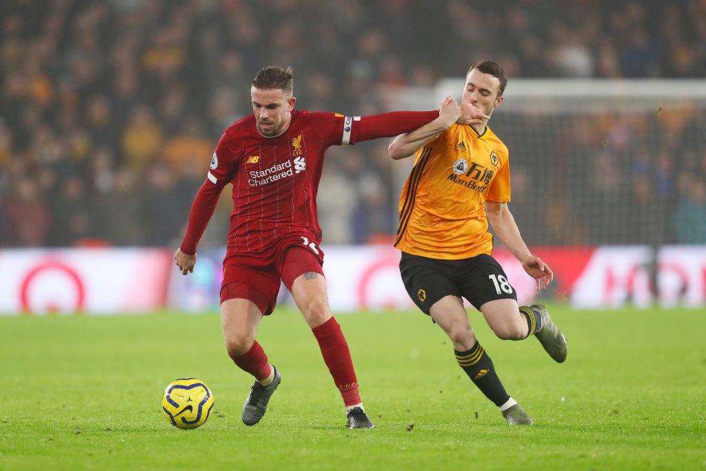 Jordan Henderson helped Diogo Jota settle down at Liverpool after the Portuguese's move from Wolverhampton Wanderers in the summer. (GETTY Images)