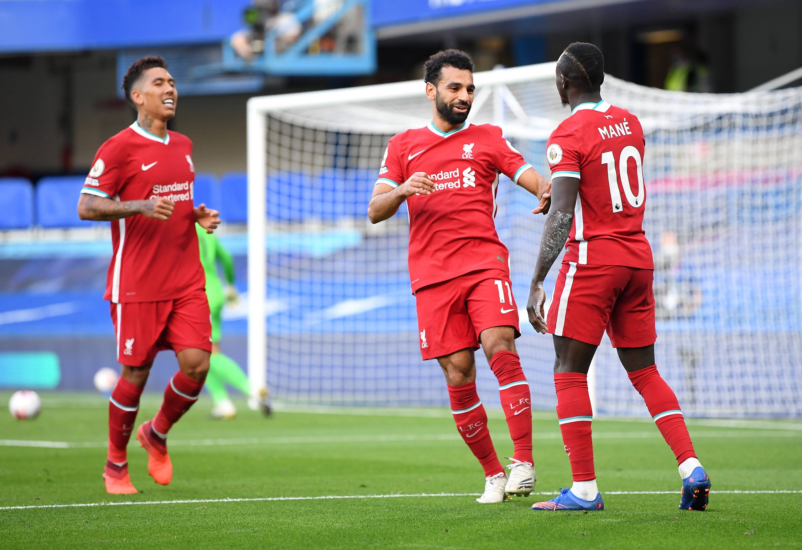 Chelsea v Liverpool – Premier League – Stamford Bridge Liverpool s Sadio Mane (right) celebrates scoring his side s sec