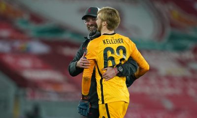 Liverpool star, Caoimhin Kelleher, with manager Jurgen Klopp.(GETTY Images)