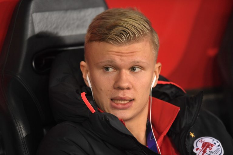 Erling Haaland in action for his former club, RB Salzburg, whom he left in January 2020 to join Borussia Dortmund. (GETTY Images)