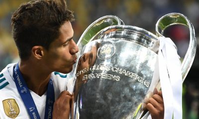 Raphael Varane with the UEFA Champions League trophy for Real Madrid. (GETTY Images)