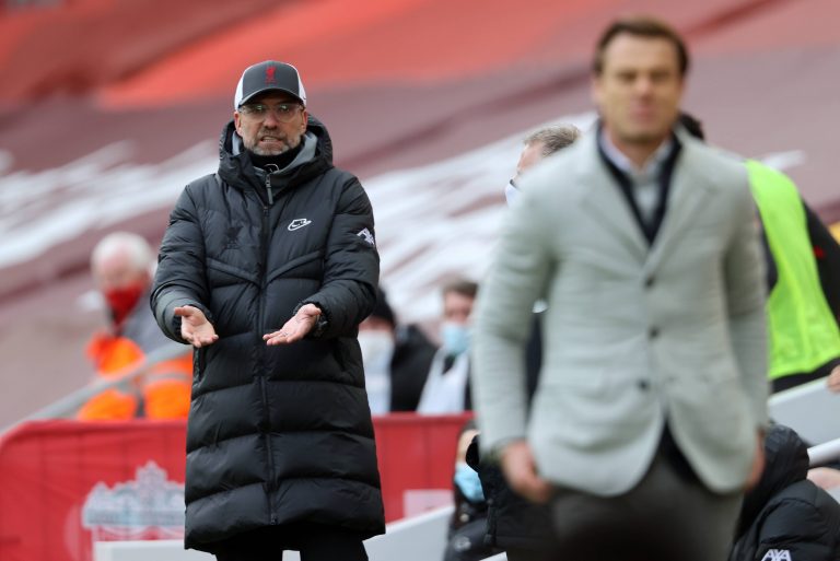 Jurgen Klopp in action against Fulham. (imago Images)