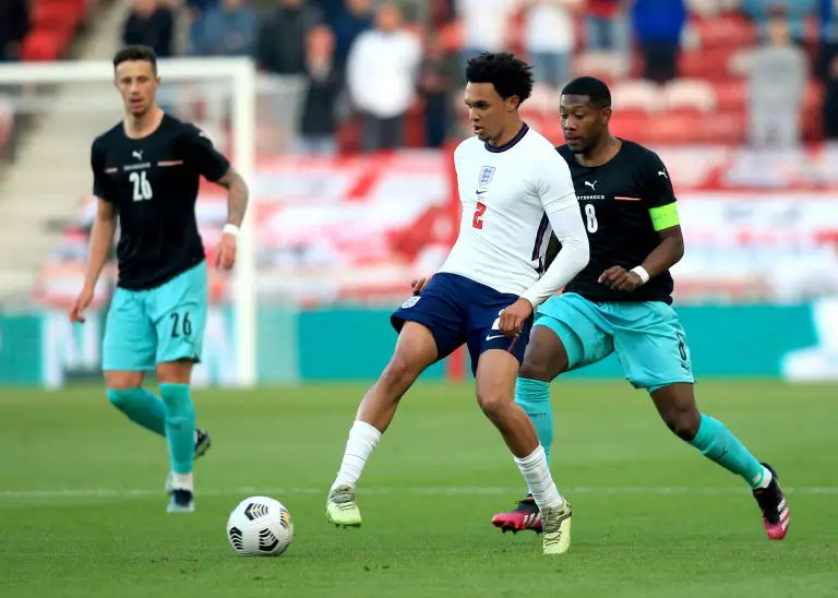 Trent-Alexander Arnold in action for England.