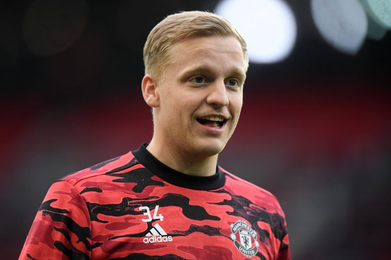 Donny van de Beek in action for Manchester United. (imago Images)