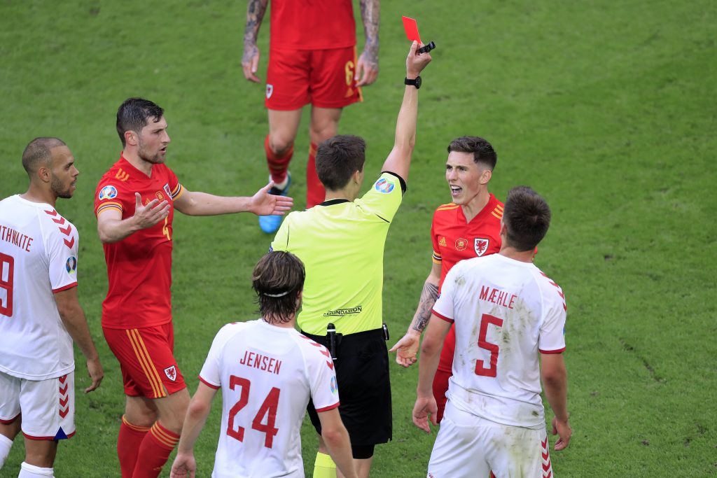 Liverpool winger, Harry Wilson, was shown a harsh red card for Wales vs Denmark at UEFA Euros 2020.
