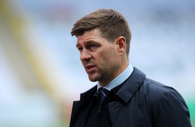 Steven Gerrard during his time as Rangers manager against Livingston.