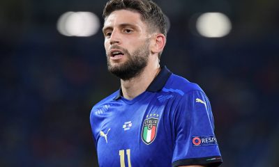 Domenico Berardi in action for Italy at UEFA Euro 2020.