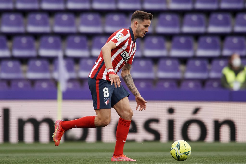 Saul Niguez of Atletico Madrid is linked with a transfer to Liverpool and Manchester United. 