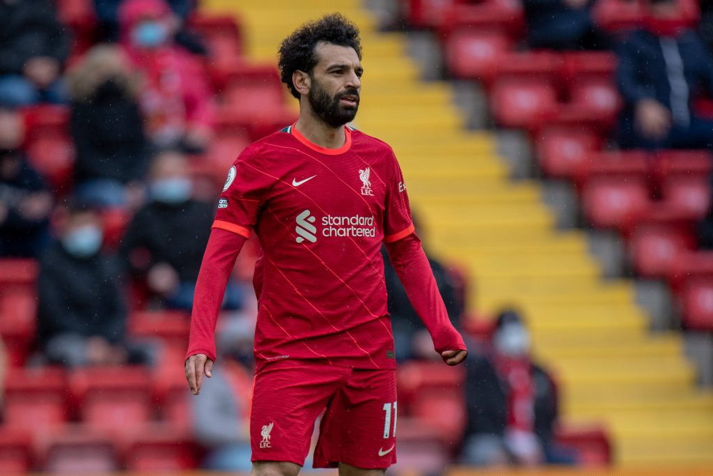 Mohamed Salah in action for Liverpool.