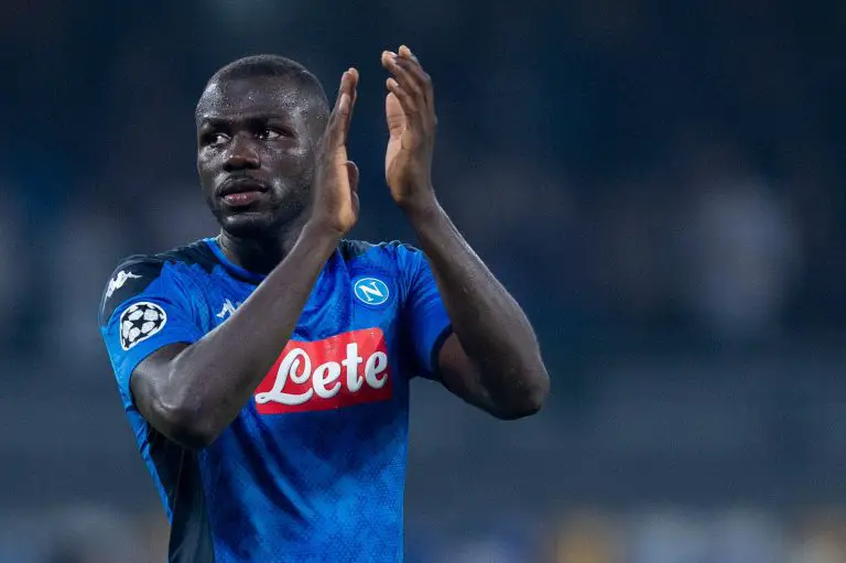 Kalidou Koulibaly in action for Napoli against Liverpool.