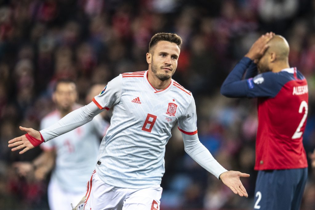 Atletico midfielder, Saul Niguez, in action for Spain.