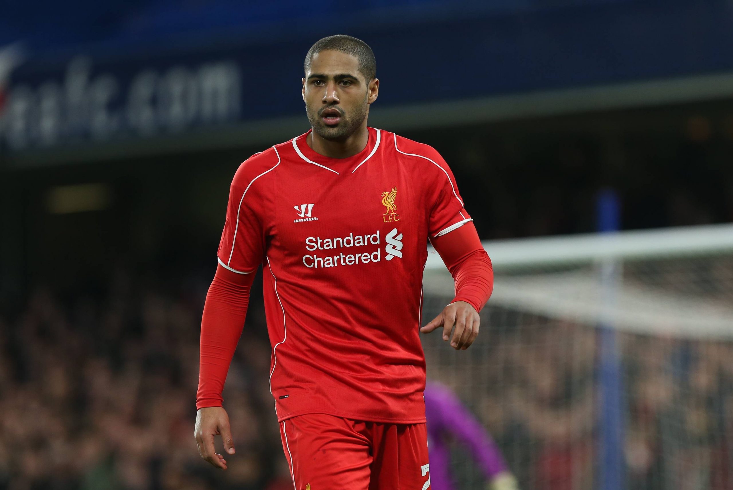 Glen Johnson of Liverpool during the Capital One Cup Semi Final 2nd Leg match between Chelsea and Li