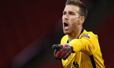 Adrian against AFC Ajax for Liverpool.