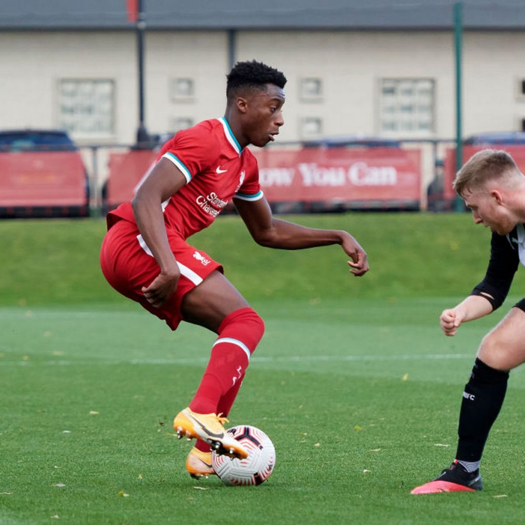 Isaac Mabaya has impressed with the U-18 Liverpool side at right wing-back
