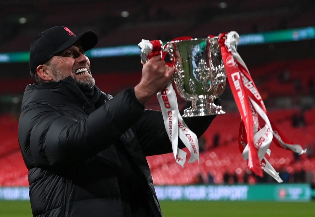 Fans react on Twitter as Liverpool beat Chelsea in the Carabao Cup final.