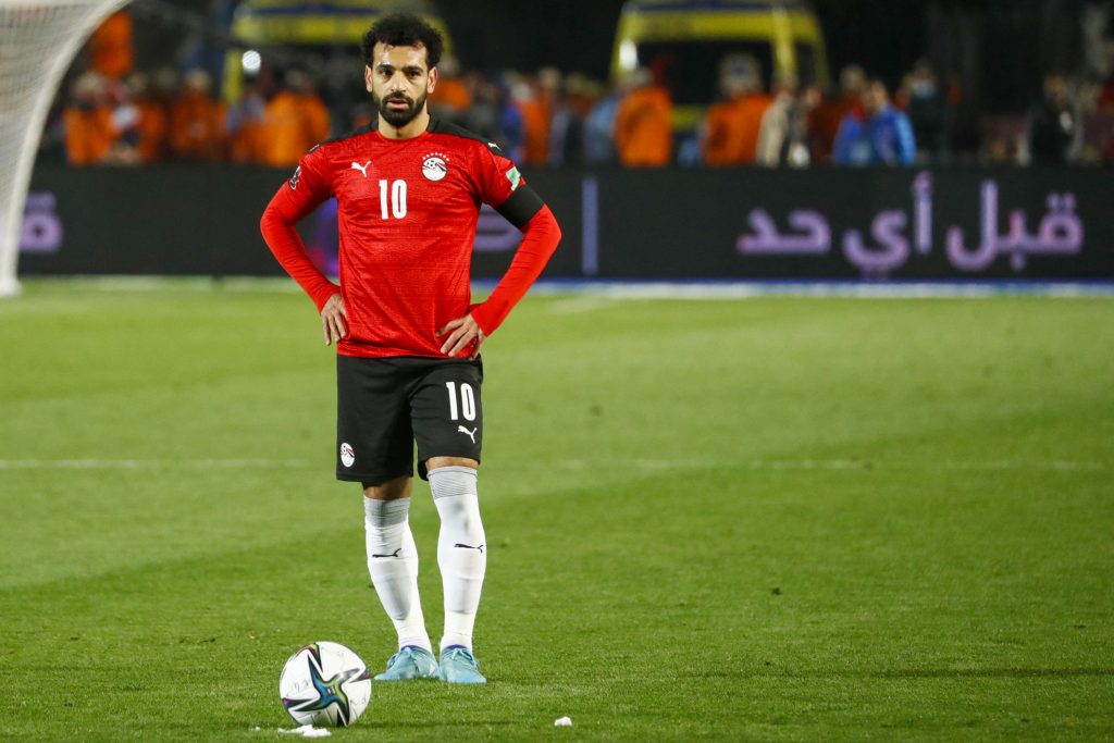 Egypt's forward Mohamed Salah missed a penalty during the shootout (Photo by Khaled DESOUKI / AFP) (Photo by KHALED DESOUKI/AFP via Getty Images)