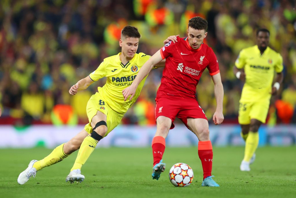 Unai Emery and his Villarreal team lost 2-0 to Liverpool at Anfield. (Photo by Catherine Ivill/Getty Images)