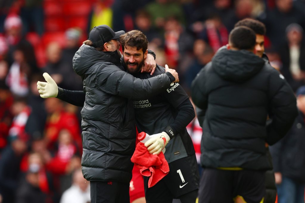Jurgen Klopp praised Alisson Becker for his brilliant save to prevent Watford from scoring the opening goal. (Photo by Clive Brunskill/Getty Images)