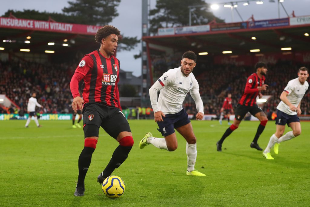 Arnaut Danjuma of AFC Bournemouth runs with the ball during a Premier League match. (Photo by Catherine Ivill/Getty Images)