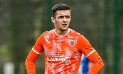 Jake Daniels of Blackpool has come out as gay. (Image: Official Blackpool Twitter)