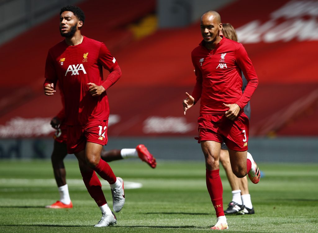 Fabinho happy to have Stefan Bajcetic and other Liverpool academy youngsters on training tour in Austria.