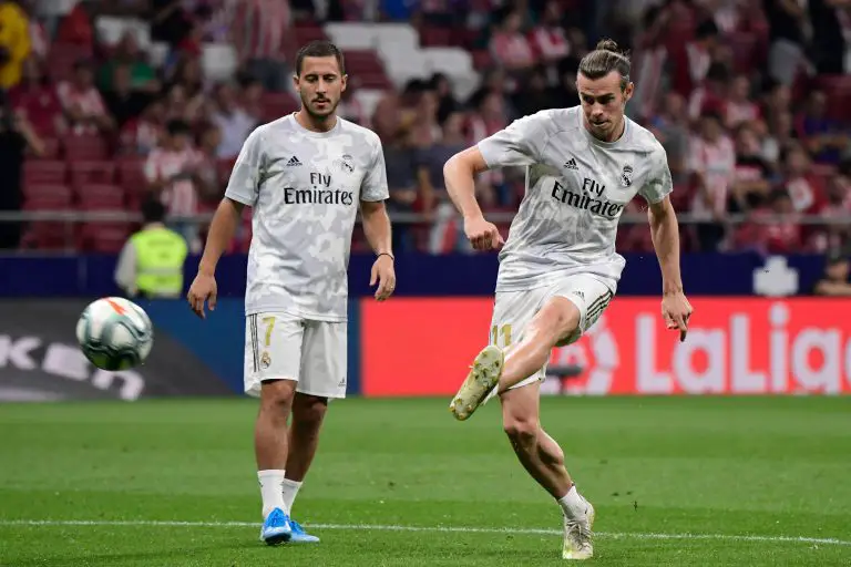 Eden Hazard and Gareth Bale in training for Real Madrid. (Photo: JAVIER SORIANO/AFP via Getty Images)