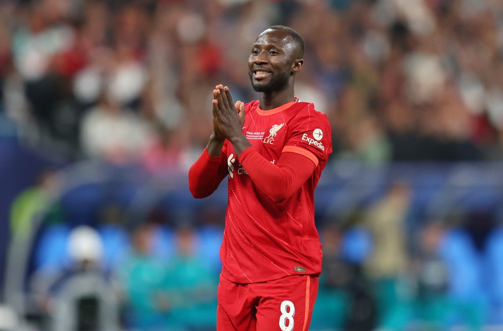 Naby Keita of Liverpool reacts during the UEFA Champions League final.
